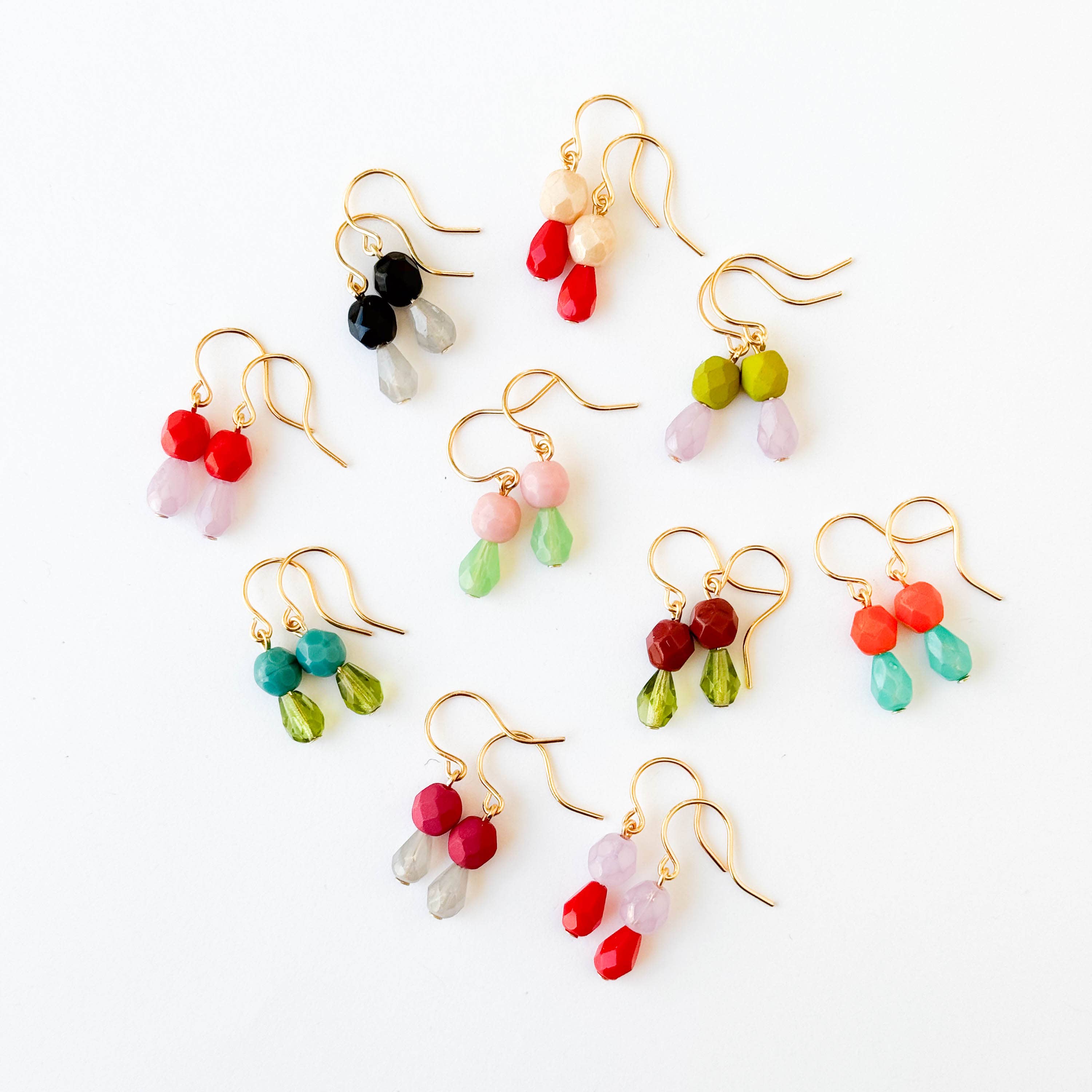 Nest Pretty Things - Wholesale Dangle Earrings - Tiny Earrings Small bead earrings Little color drop earrings4