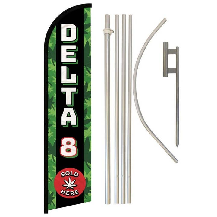 Delta 8 Te Koop Hier Windloze Vlag & Vlaggenstok Set voor wholesale door Flags Importer