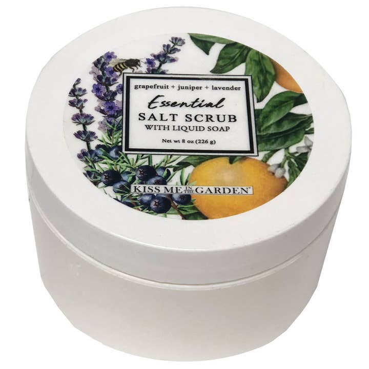 Grapefruit Salt Scrub Souffle 8 oz for wholesale by Kiss Me in the Garden