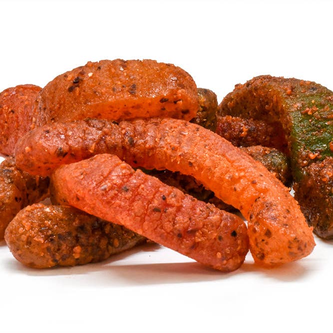 Chili Chamoy Mini Sour Neon Worms 20lb for wholesale by Royal Wholesale