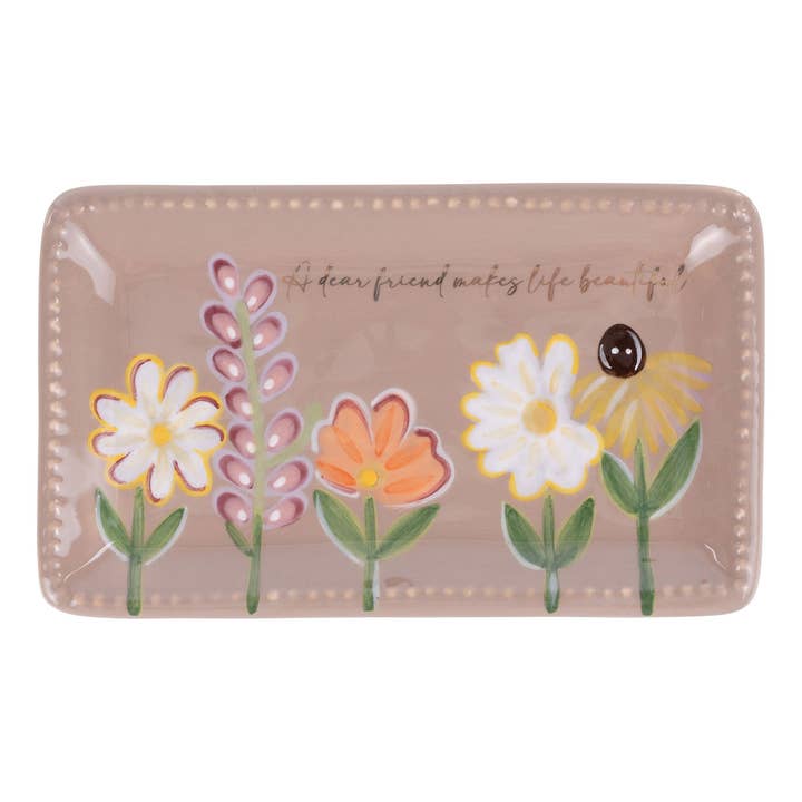 Wildflowers Trinket Tray for wholesale by Glory Haus
