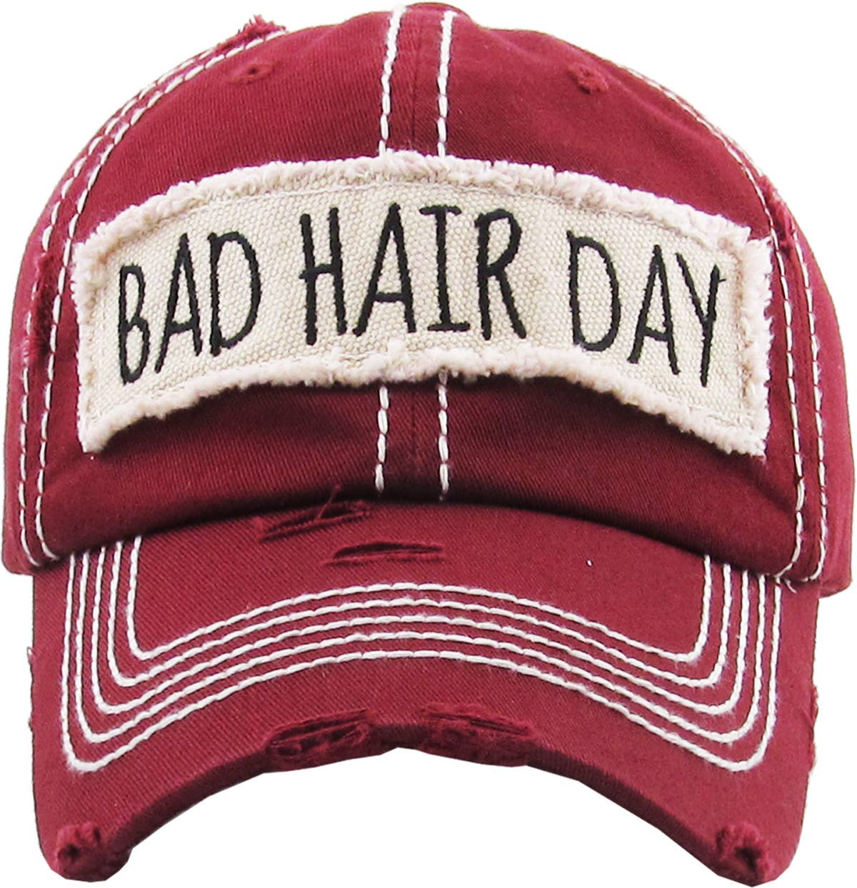 KBETHOS - Vendita all'ingrosso Cappellino da baseball - Donna - Berretto a sfera vintage lavato Bad Hair Day3
