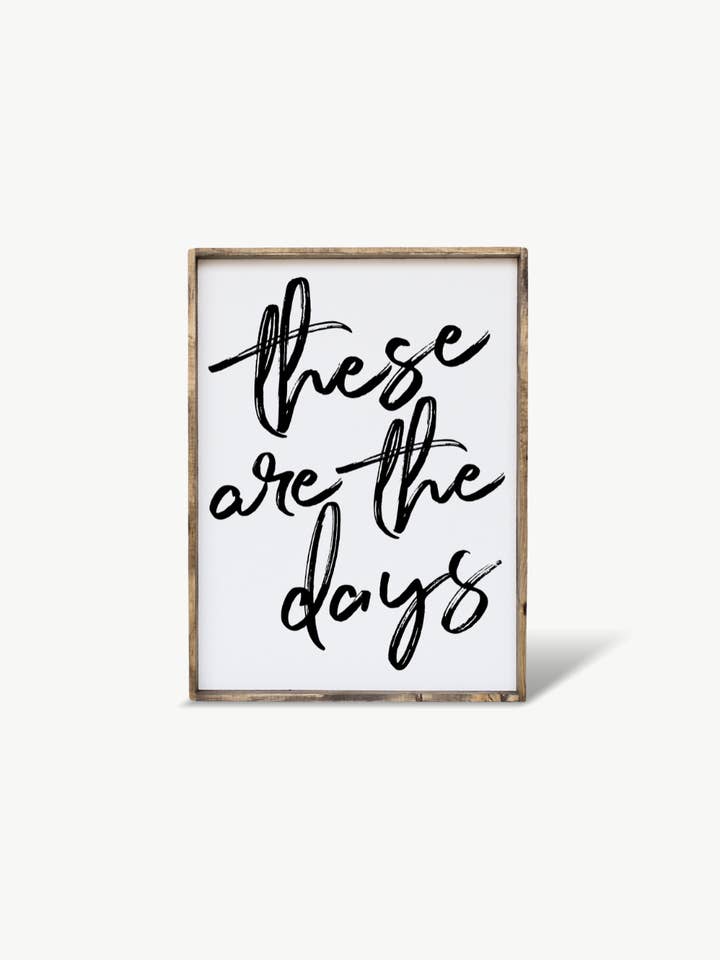 Disse er dagene indrammet print moderne bondegårds vægkunst for engroshandel hos Williamraedesigns