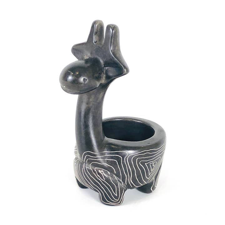 ANIMAL T-LIGHT GIRAFFE CHAMPAGNE DARK GREY 4IN for wholesale by Mbare Home + Gift