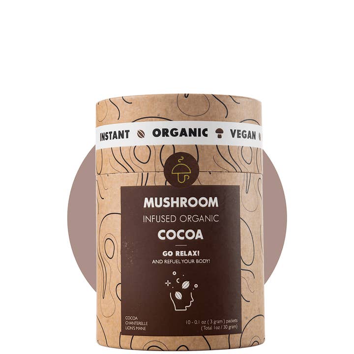 Go Relax - mushroom cocoa with Reishi and Chanterelle for wholesale by Mushroom Cups d.o.o.