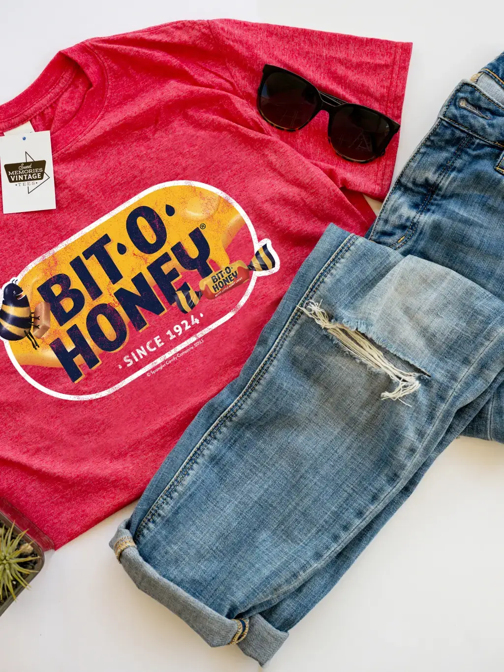 Grandpa Joe's Candy Shop - Wholesale Screen Printed T-Shirt - Unisex - Bit-O-Honey Since 1924 Vintage Tee, T-Shirt2