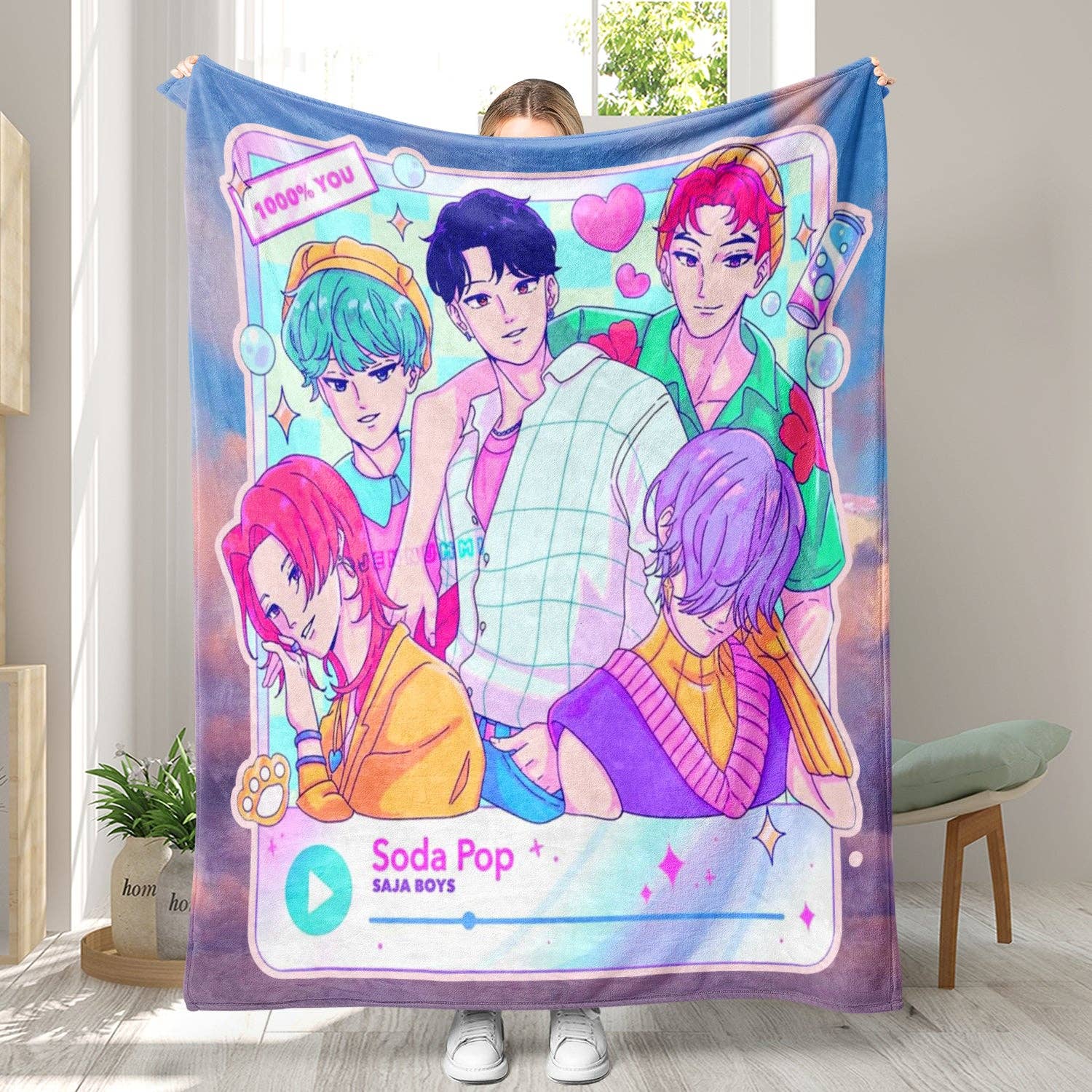 Wholesale KDH K-pop inspired Throw Blanket soft flannel Blanket