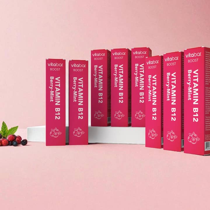VitaBar - Wholesale Oral Supplement/Vitamin - BOOST - Vitamin B12 - Berry Mint Diffuser 10-PACK2
