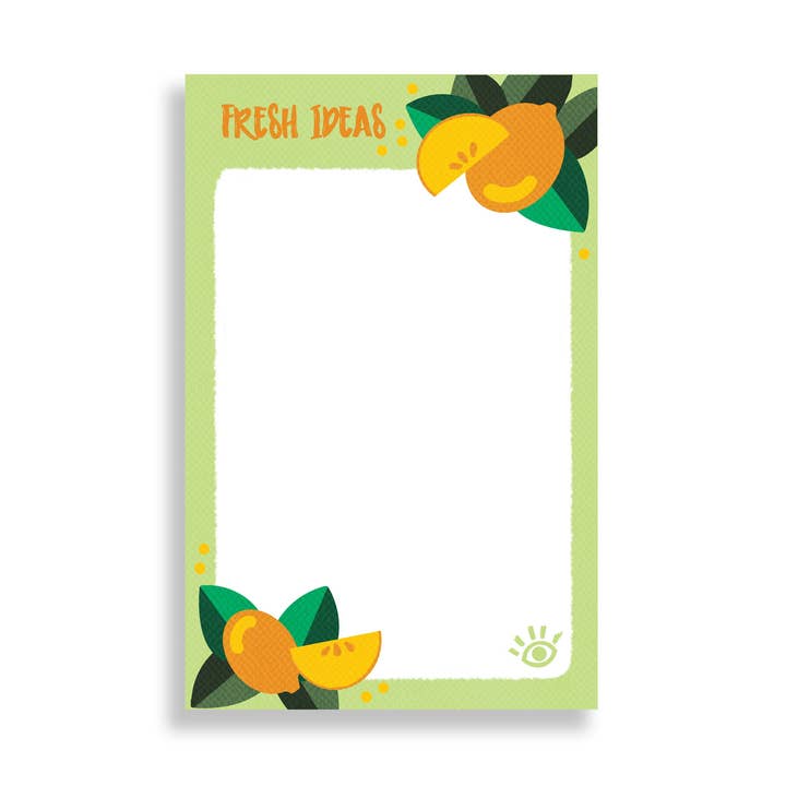 Bloc de notas temático de limón Fresh Ideas para venta al por mayor de Naked Eye Studio