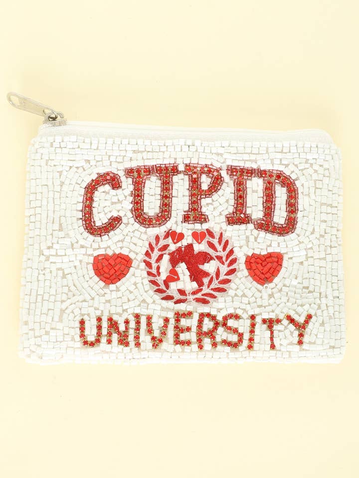 Valentines Theme Cupid University Coin Bag for wholesale by SP Sophia Collection