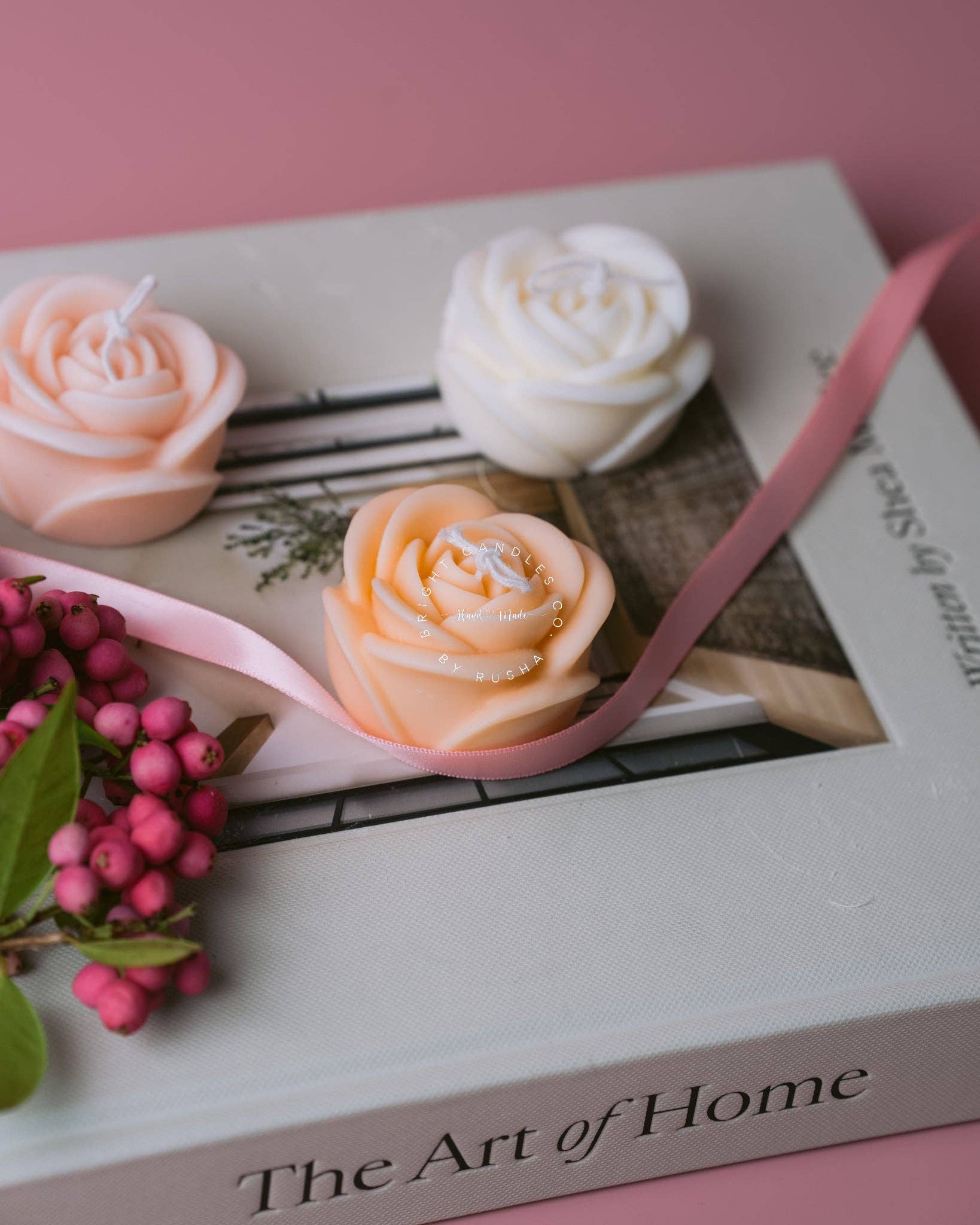 Bright Candles Co. – Großhandel Geschenkkerze – Rose Kerze4