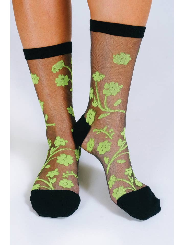 Neon Moon Petal Sheer Ankle Sock for wholesale on Faire1