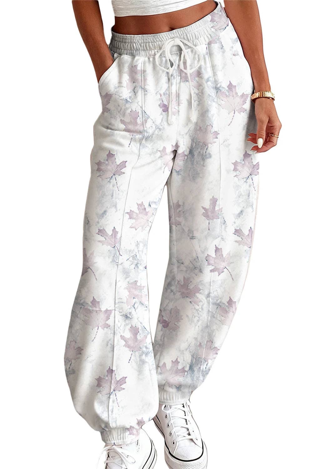 Lovesoft - Wholesale Lounge Sweatpants/Joggers - Women's - Beige Camo Print Baggy Drawstring Jogger Sweatpants6