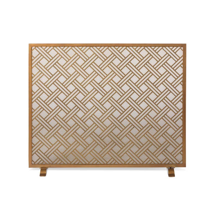Park Hill Collection - Wholesale Fireplace Screen - Promo Park Hill Collection Cross Hatch Fire Screen3
