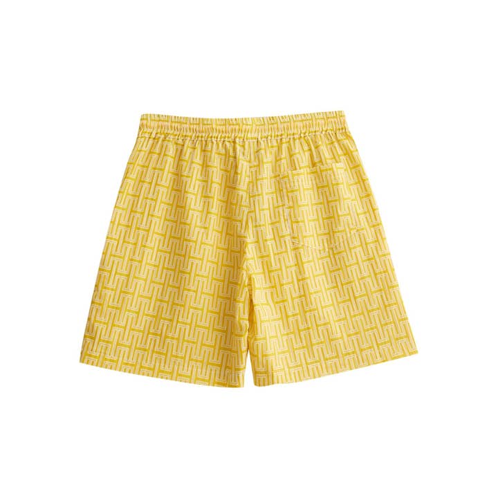 Hugh & Main - Wholesale Shorts - Men's - Yellow Monogram Shorts7