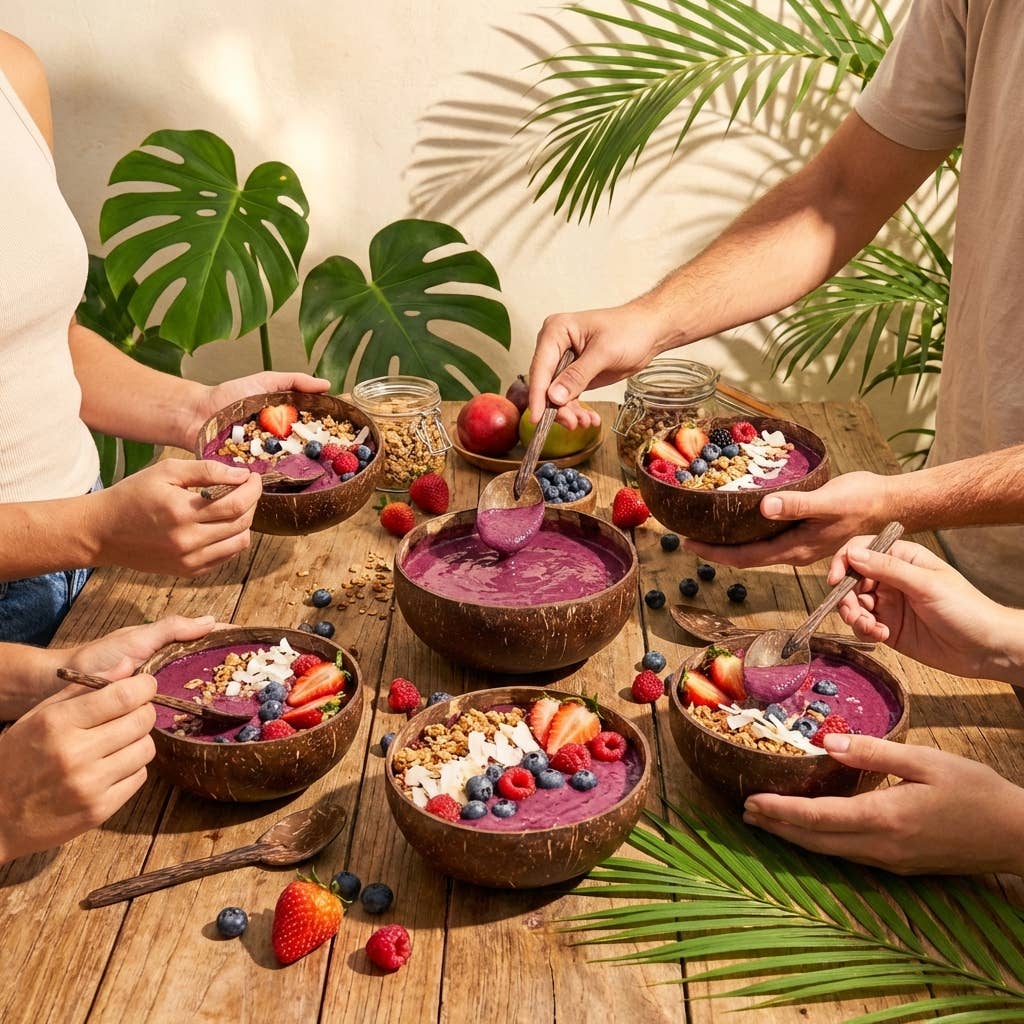 Bamboo Switch - Vente Bol de service - Bol de smoothie à la noix de coco1