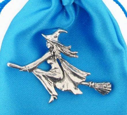 Pageant Pewter – wholesale Lapel pin/button – Witch Pewter Pin Badge0