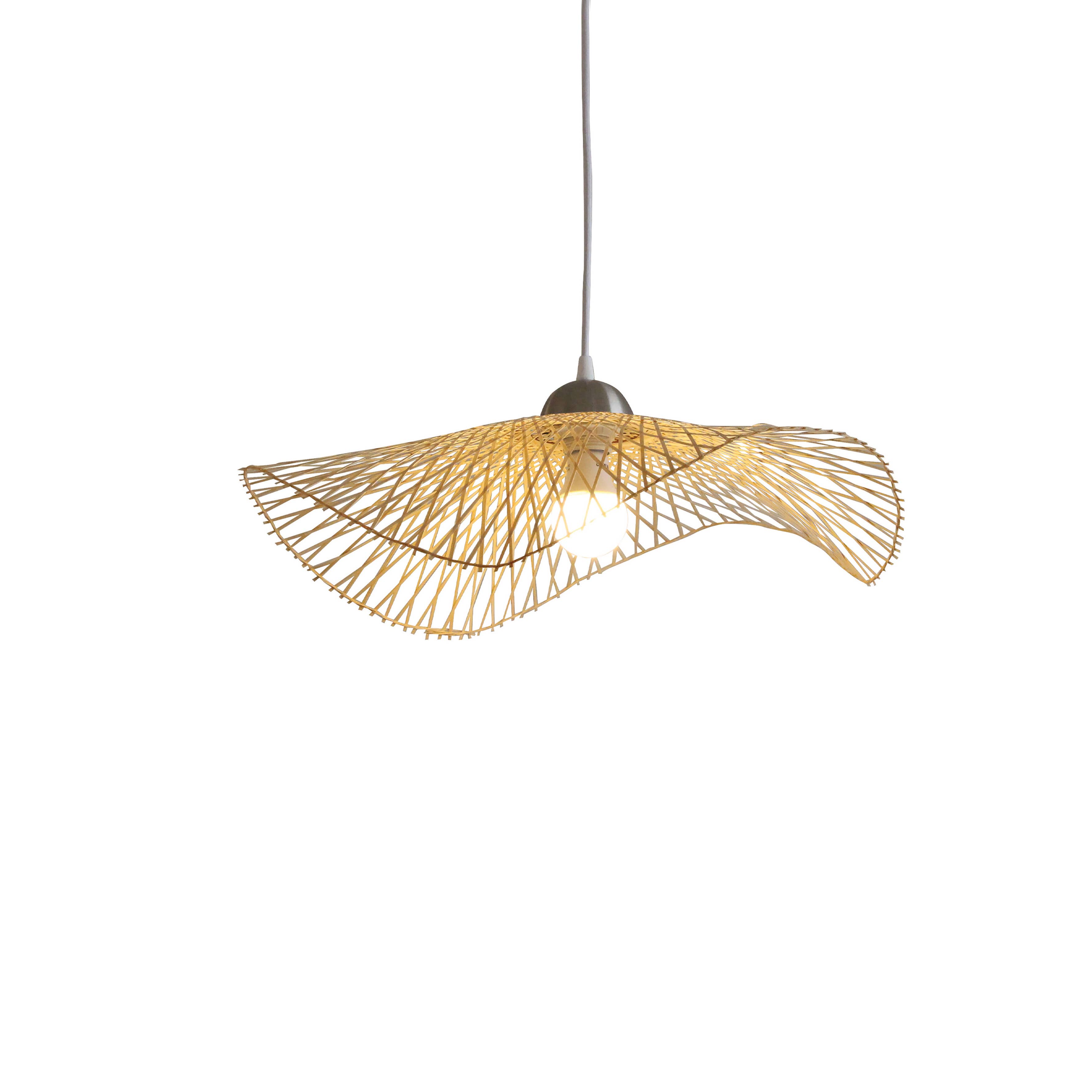 Now's Home - Wholesale Chandelier/Hanging Light - Natural bamboo suspension Diam 55cm Caravelle1