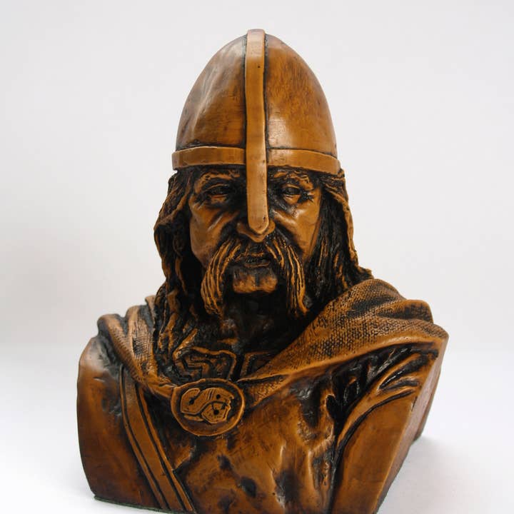 Oakapple Designs Ltd - Wholesale Decorative Figurine - Viking Warrior Bust - Reproduction Carving - Pagan Warrior.2