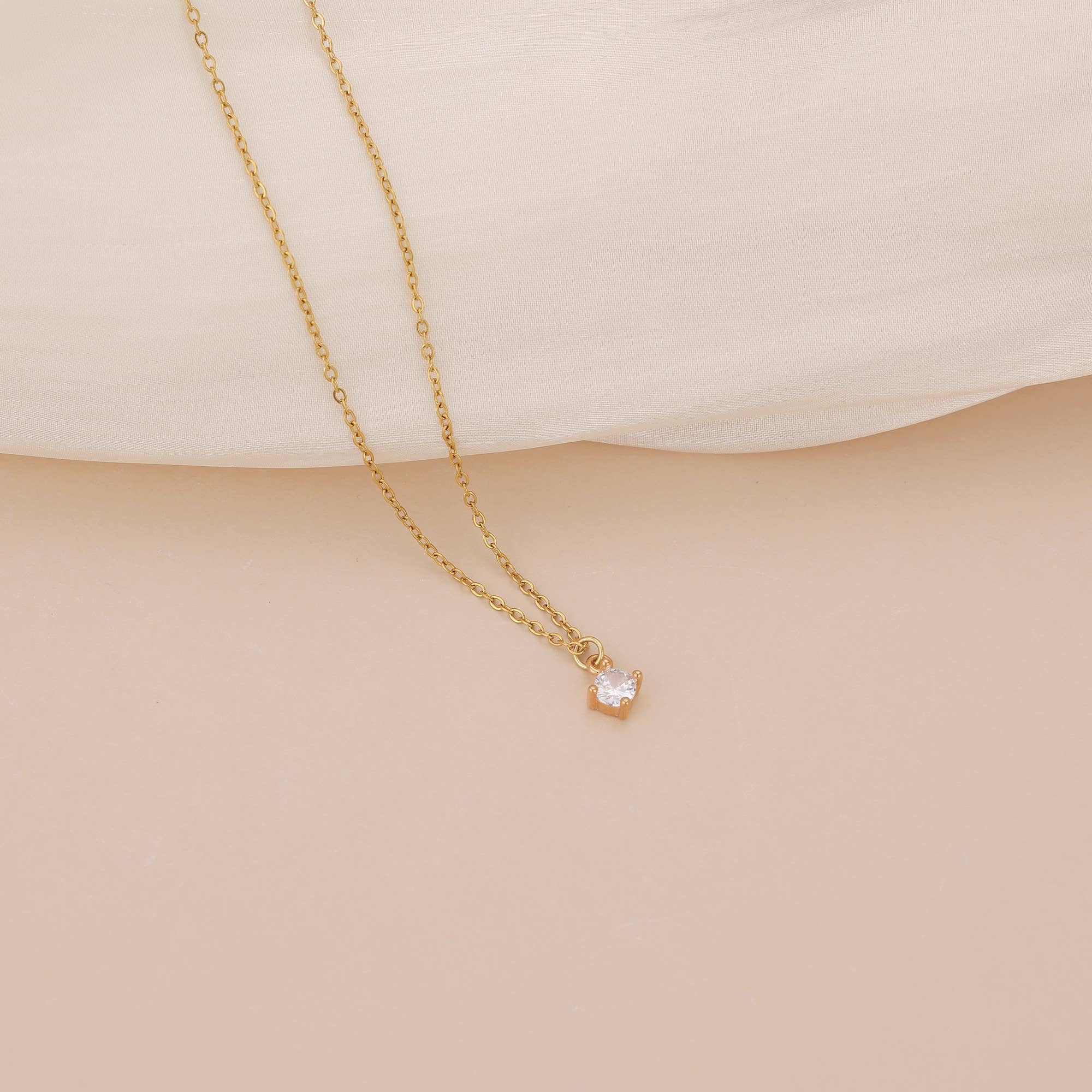 Melange Blanc - Wholesale Pendant/Charm Necklace - N017 solitaire pendant necklace, single diamond necklace6