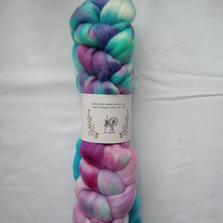 HMLLOYD MERCANTILE LLC - Wholesale Yarn - Hand Dyed Roving - Polwarth - 100 gram Braids