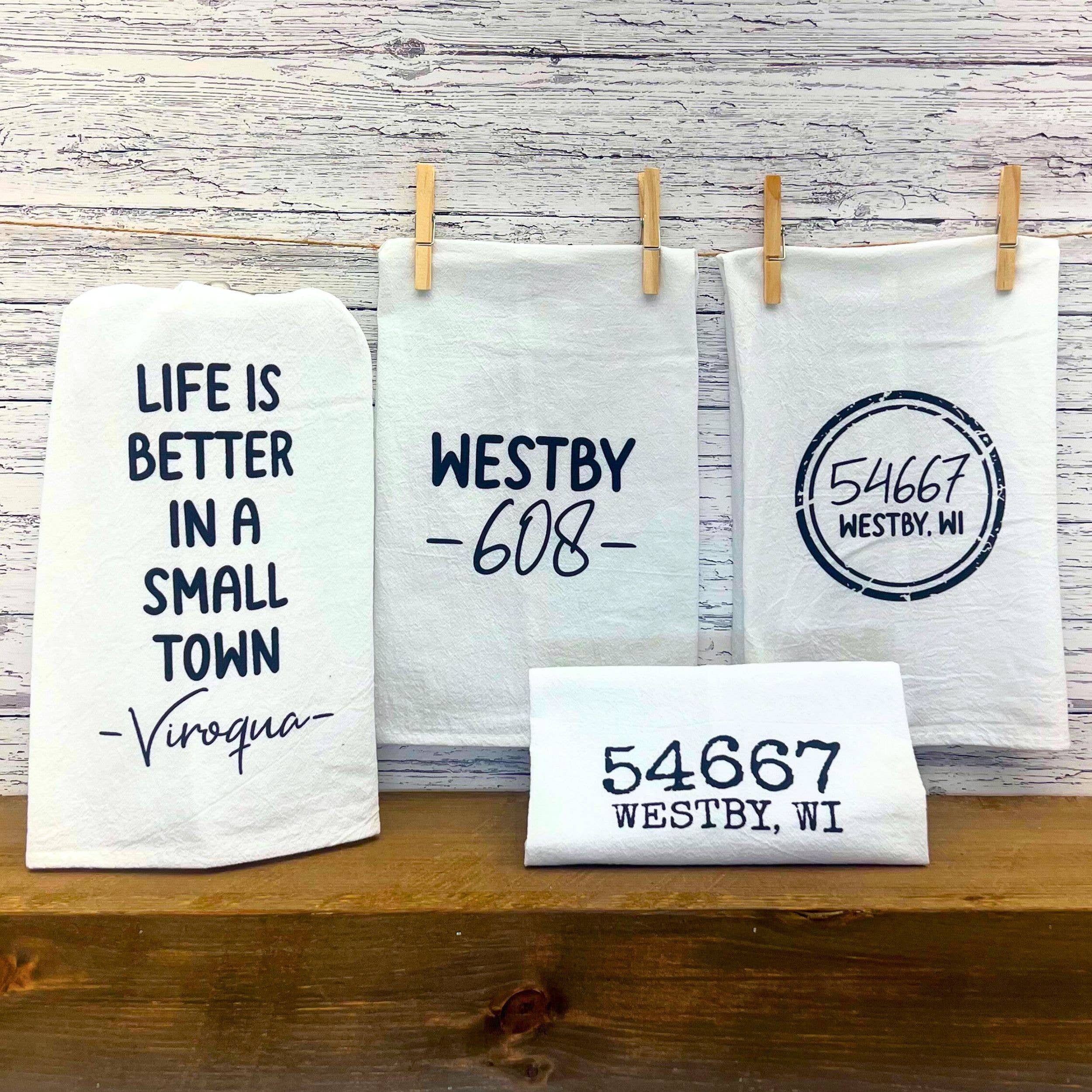 Home Accents By Driftless - Wholesale Tea Towel - Life is Better in a Small Town Custom Tea Towels Home Decor2