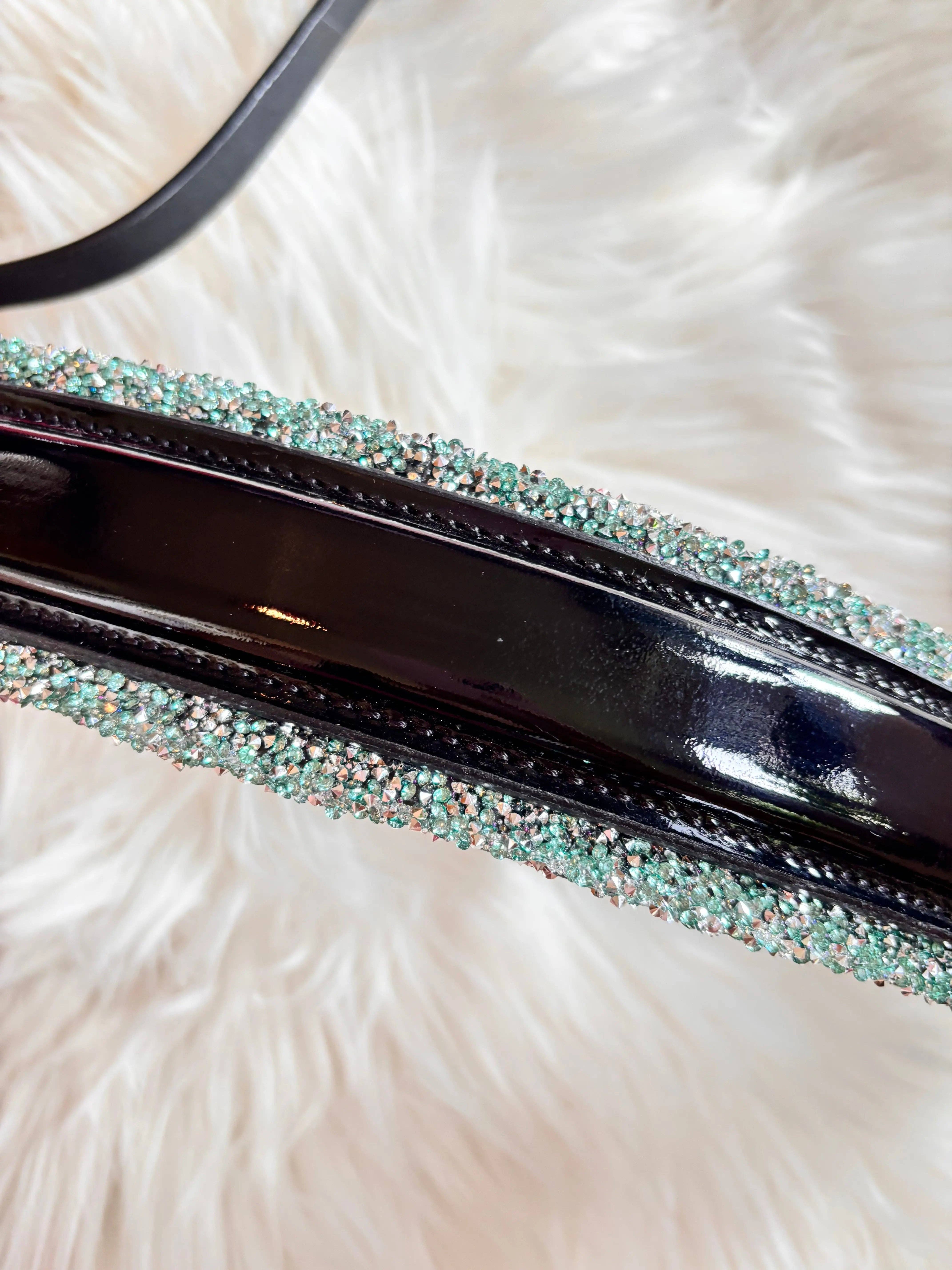 CR Harmonyequestrian - Wholesale Horseback Riding Gear - Noseband Mint Crystal0