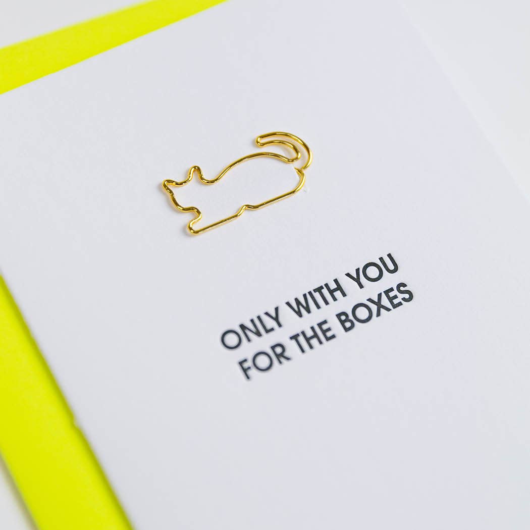 Chez Gagné – wholesale Love card – Only With You For The Boxes - Pet - Cat Paper Clip Card2