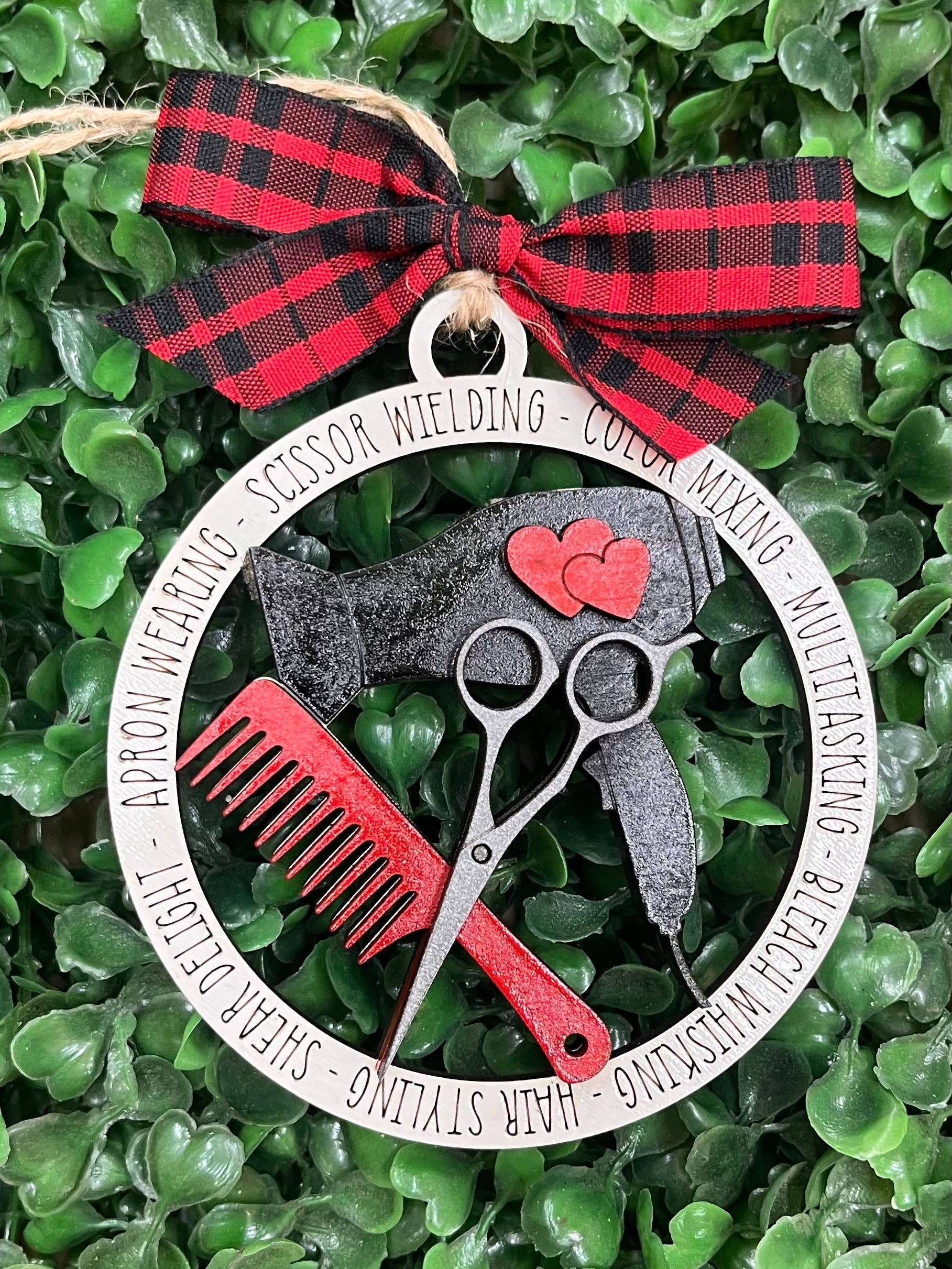 Three Busy Bees Creations – wholesale Ornament – Hairstylist Christmas Ornament