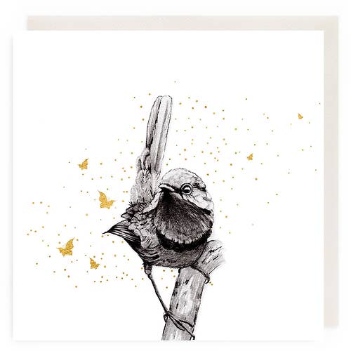 Bird open card for wholesale by Clear Creations