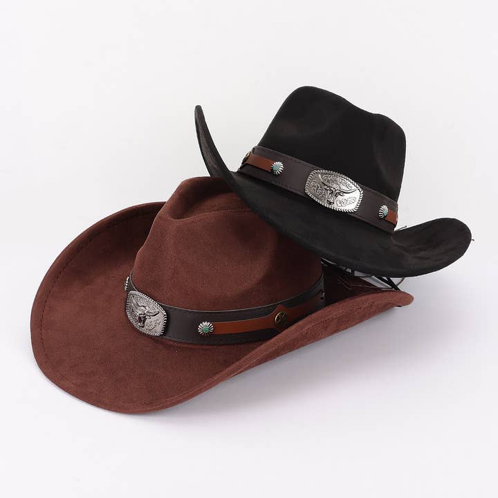 Faux Wool Cowboy Hat for wholesale by 3AM BY H&D ACCESSORIES