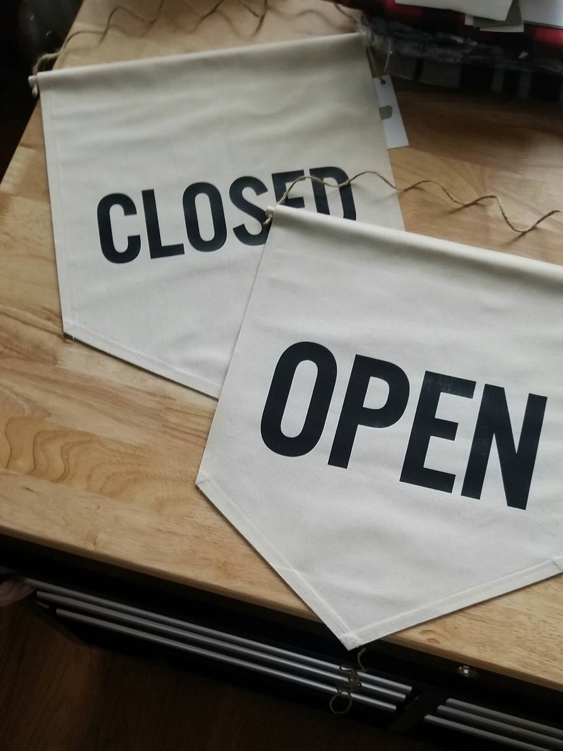 Matriarch Handmade - Wholesale Sign - Double-Sided Open/Closed Sign - Open Sign - We're Closed2
