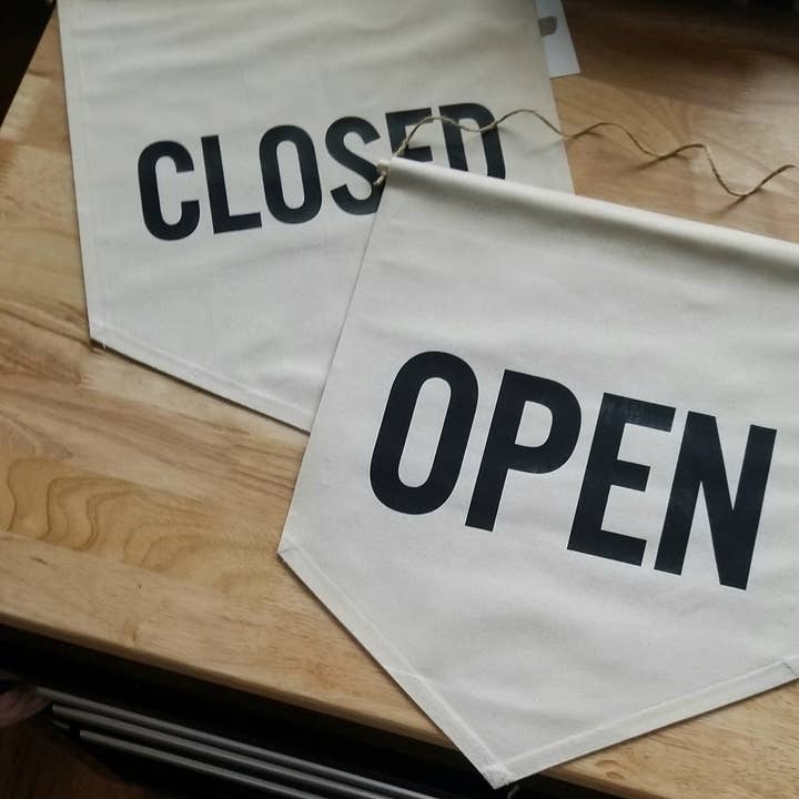 Matriarch Handmade - Wholesale Sign - Double-Sided Open/Closed Sign - Open Sign - We're Closed2