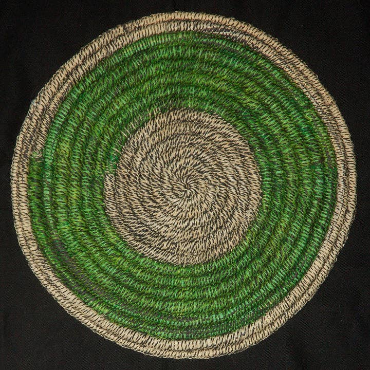 Amazon Ecology – wholesale Trivet – Woven hot pad (trivet) and center piece with blended green rings