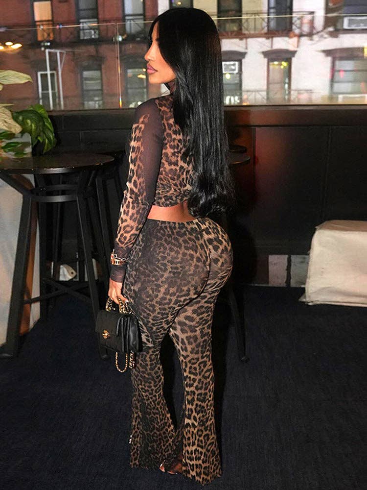 Your Beautiful Boutique – wholesale Top & pants set (NOT Loungewear) – Women's – Women Fashion Sexy Leopard Printed Two-Piece Set5