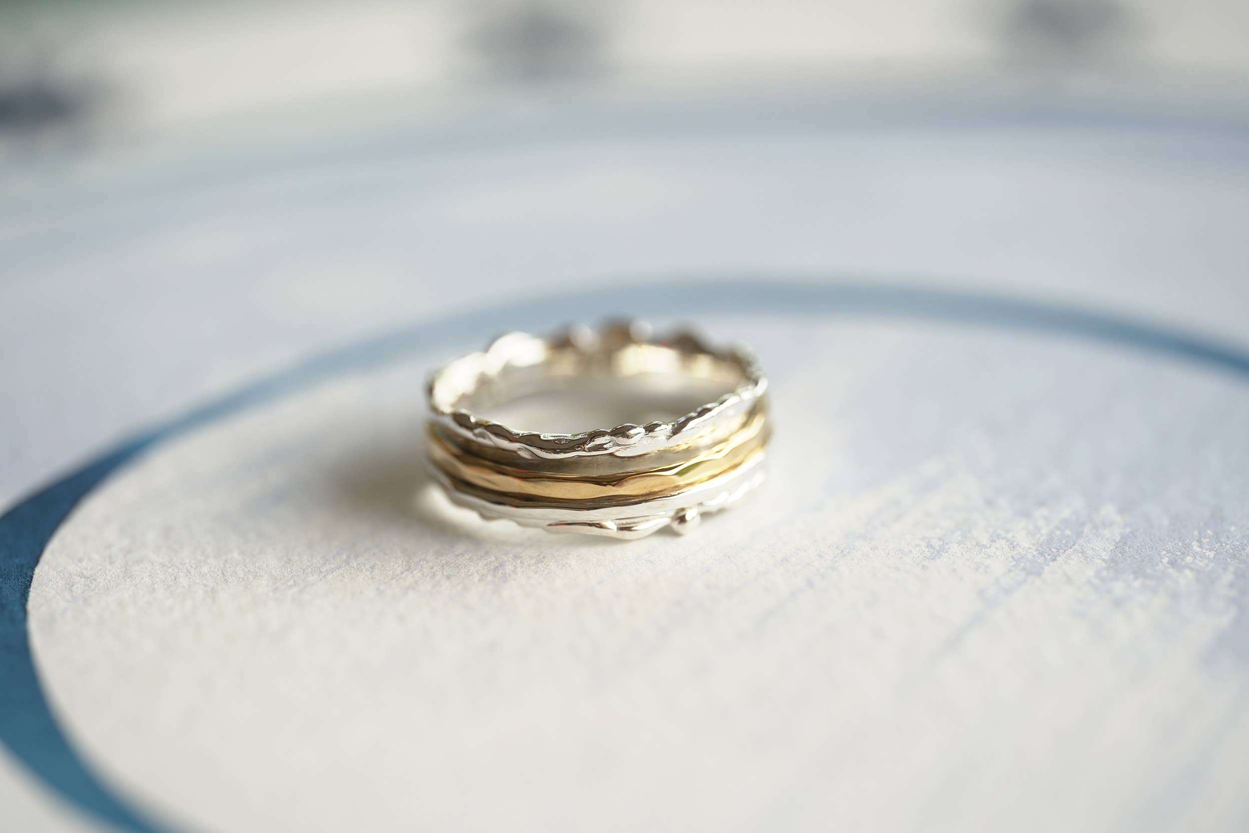 Banyan Jewellery - Wholesale Band/Stacked Ring - Handmade Mixed Metal Dual Spinning Ring2