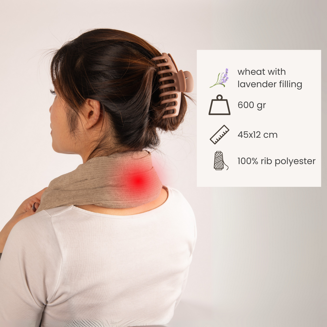 Tiseco - Wholesale Warm/koud kompres - Verwarmbaar nekkussen met lavendelvulling – 45x12 cm4