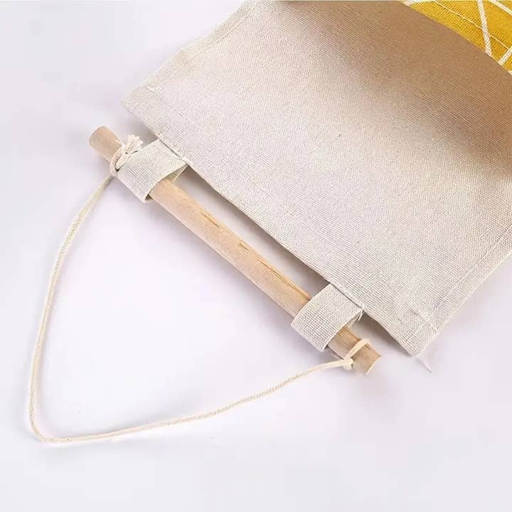 Magnifique Hearts - Wholesale Kitchen Storage/Organizer - 3-Tier Hanging Storage Bag Cotton Linen Over Door Organizer