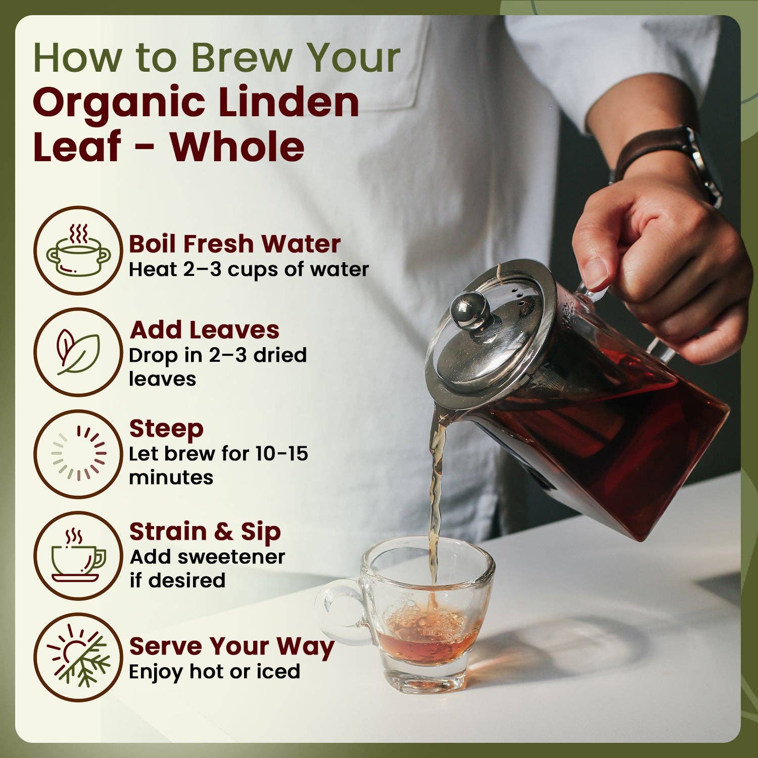 Organic Way LLC - Wholesale Losse thee - Lindebloesem & Blad Kruidenthee Bloesem & Culinaire Gebruik | Europees Wild-Oogst | Koosjer & USDA Gecertificeerd | Veganistisch, Non-GMO & Glutenvrij | 100% Rauw uit Albanië2