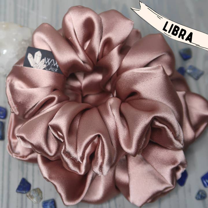 Libra Hair Scrunchie, Lapis Lazuli -REGULAR size for wholesale by Woowoochickdesigns