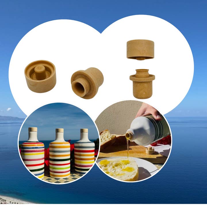 Le Colline UG - Wholesale Drink Lids - Pourer cap lid for ceramic bottles Ø21mm1