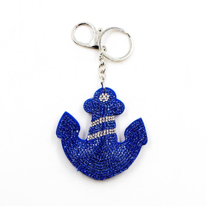 Tempest Designs - Wholesale Keychain - Women's - Crystal anchor key ring
