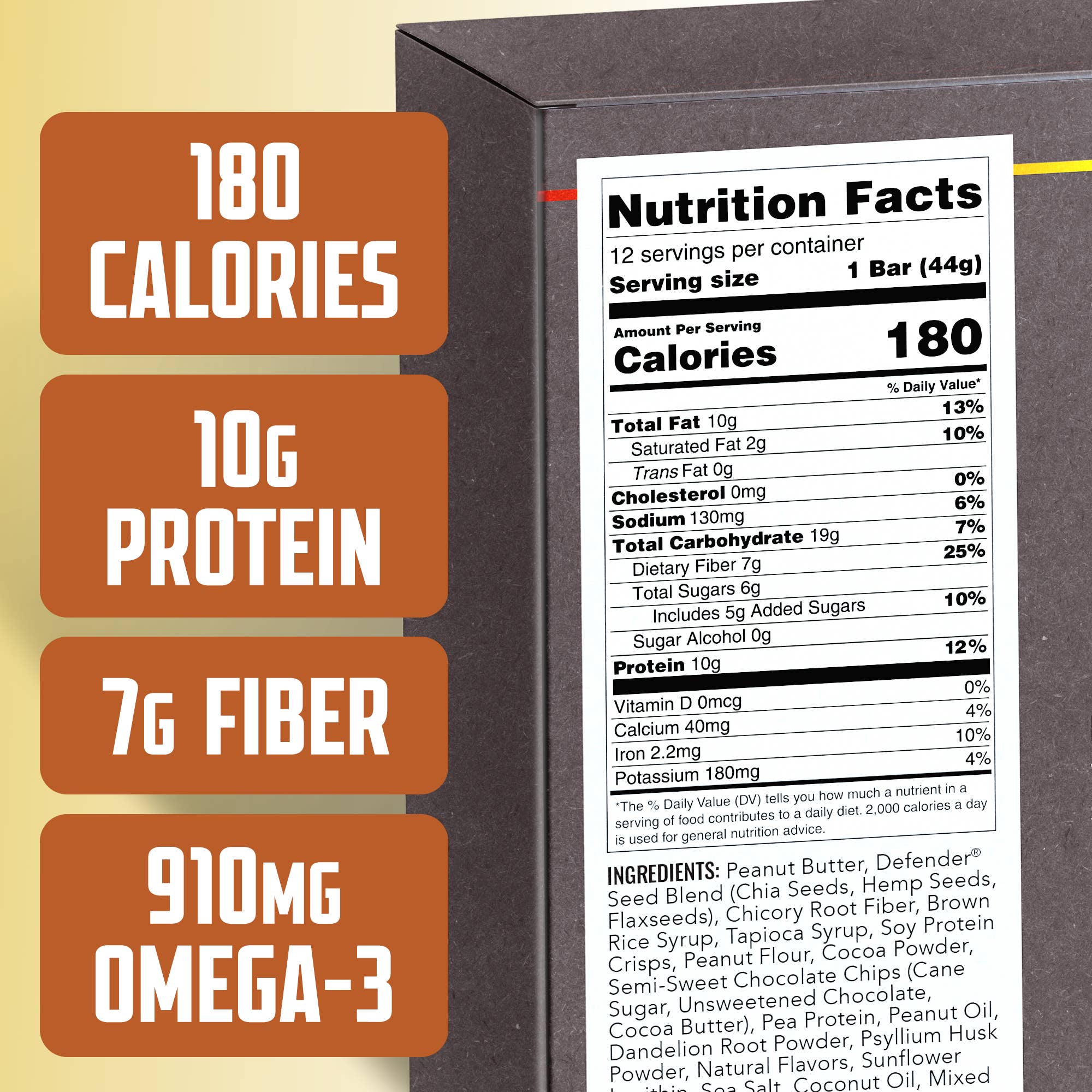 Defender Bar - Wholesale Snack Bar - NEW: Peanut Butter Chocolate Defender Bar (24 bars)5