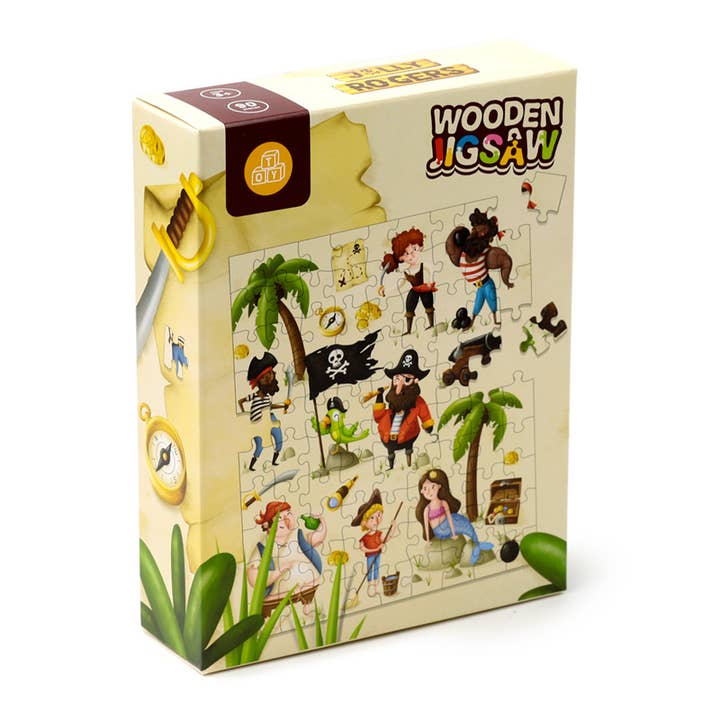 Jolly Roger Pirates 96pc Kids Jigsaw Puzzle for wholesale by Puckator Ltd