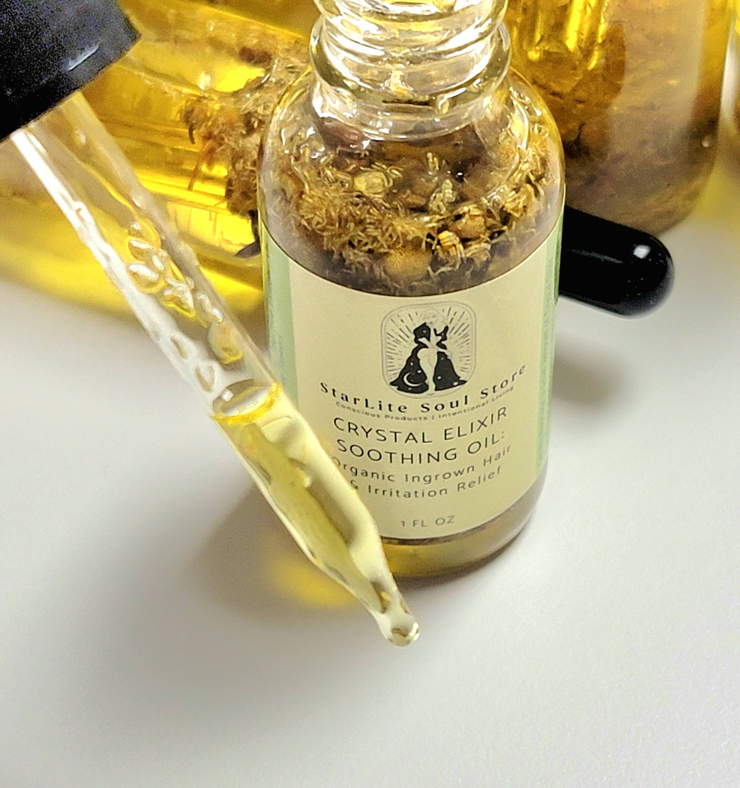 Starlite Soul Store - Wholesale Bath/Body Oil - Crystal Elixir Soothing Oil: Organic Ingrown Hair Serum1
