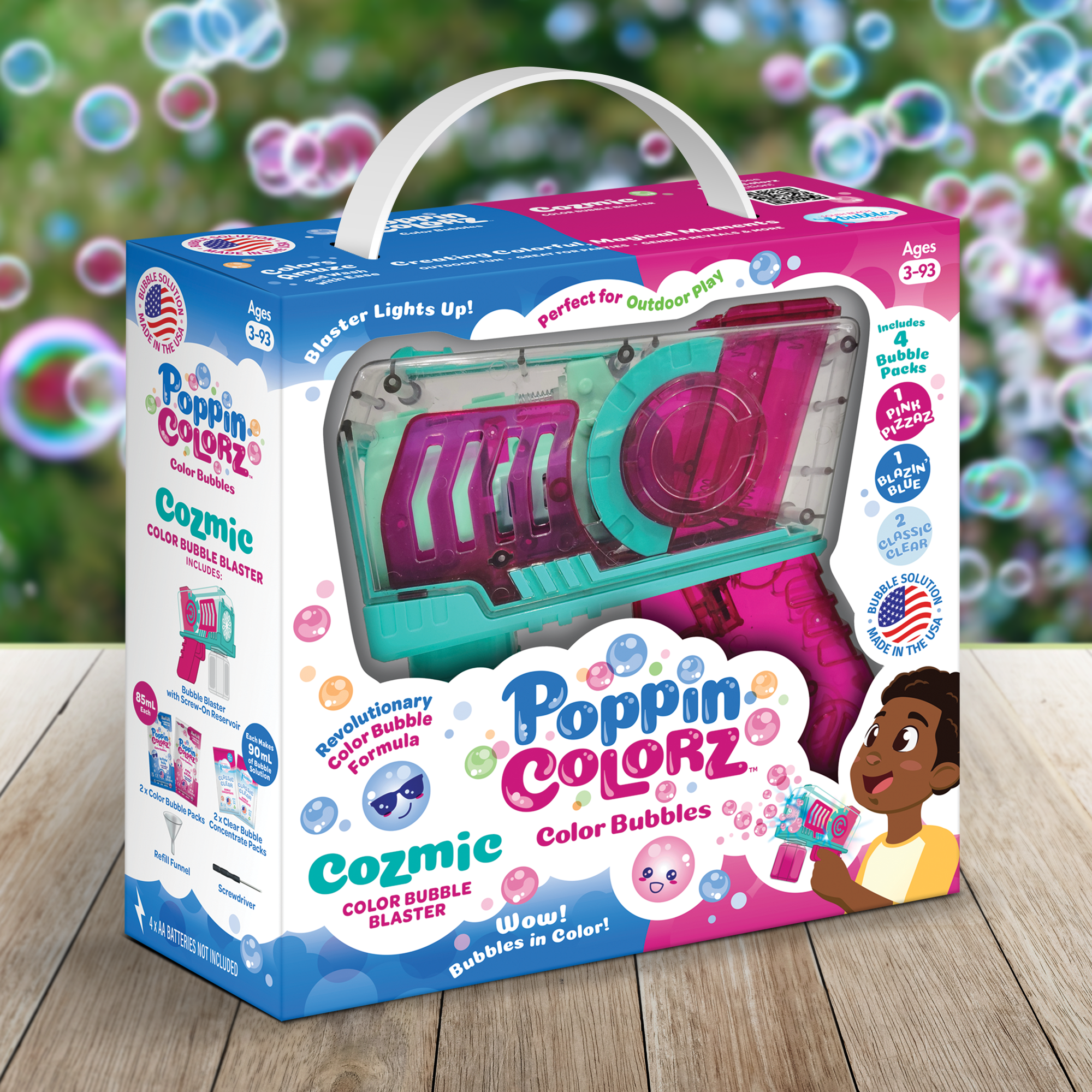South Beach Bubbles - Wholesale Bubble Wand - Kids - PoppinColorz Cozmic: Color Bubble Blaster7