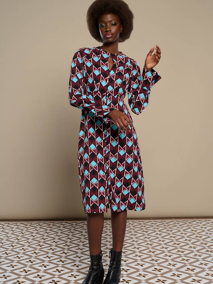 Garnet VIRGINIA DRESS for wholesale on Faire