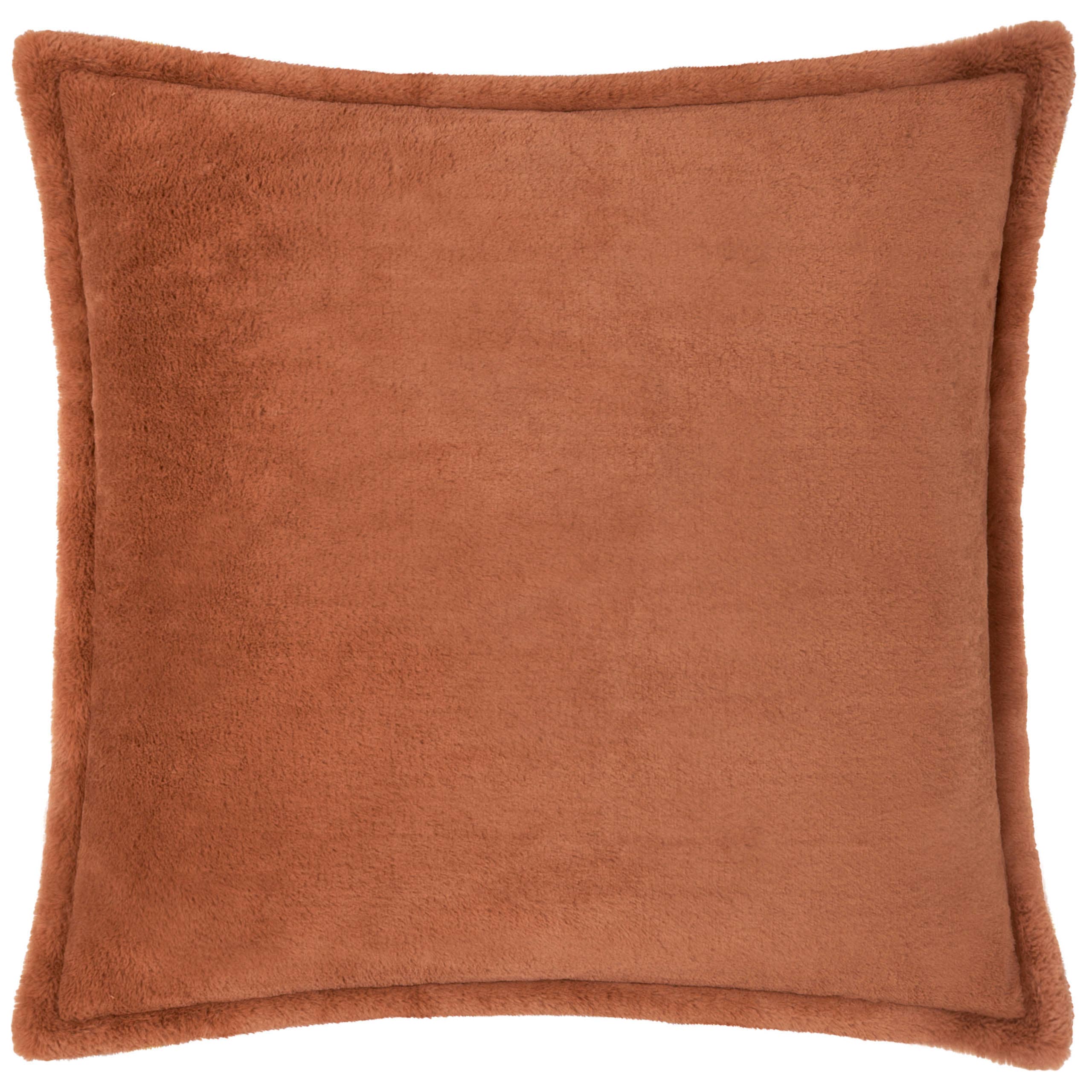 Kallu Faux Fur Cushion Rust for wholesale on Faire1