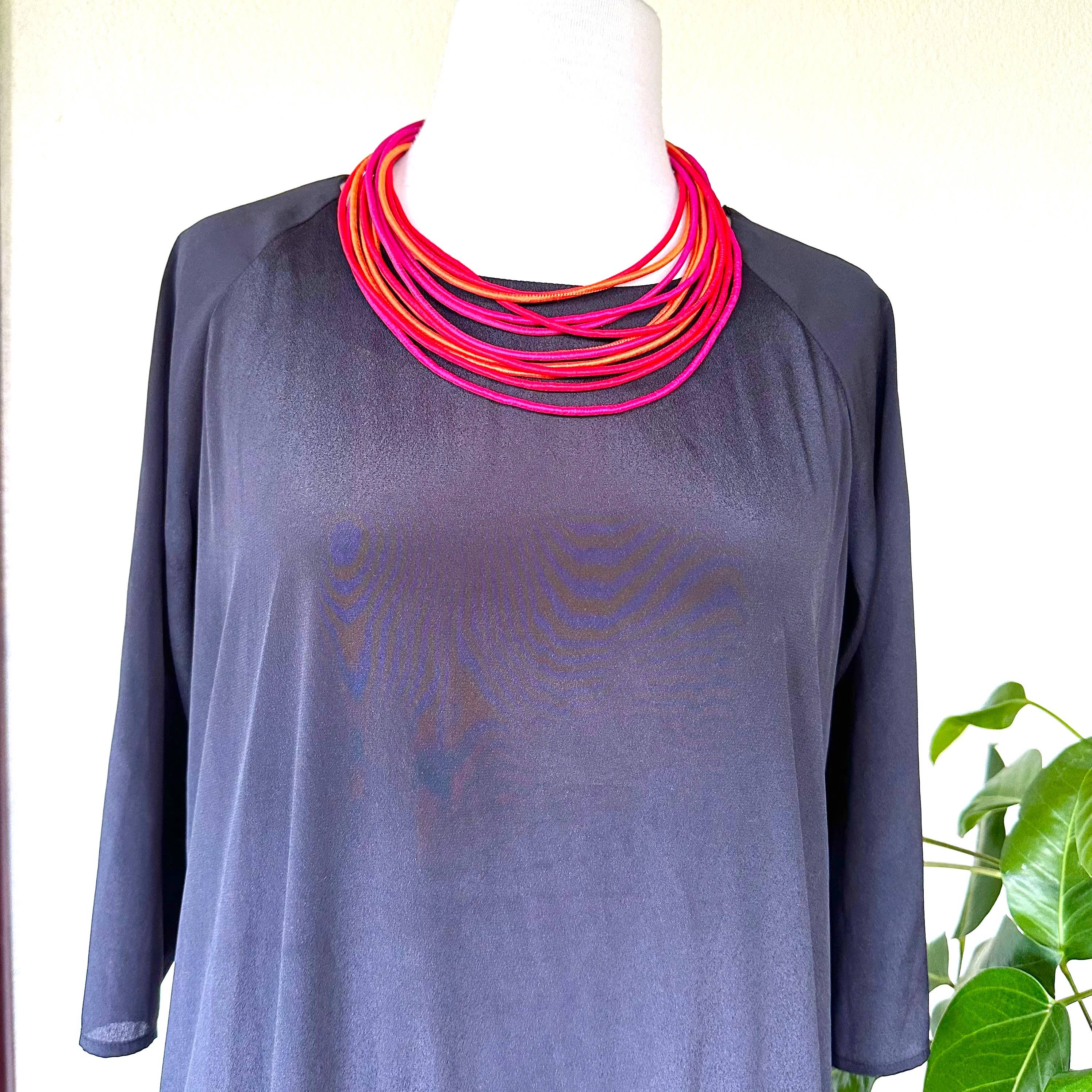 Sophie Silks - Wholesale Woven Necklace - Multi Strands Boho Necklace11