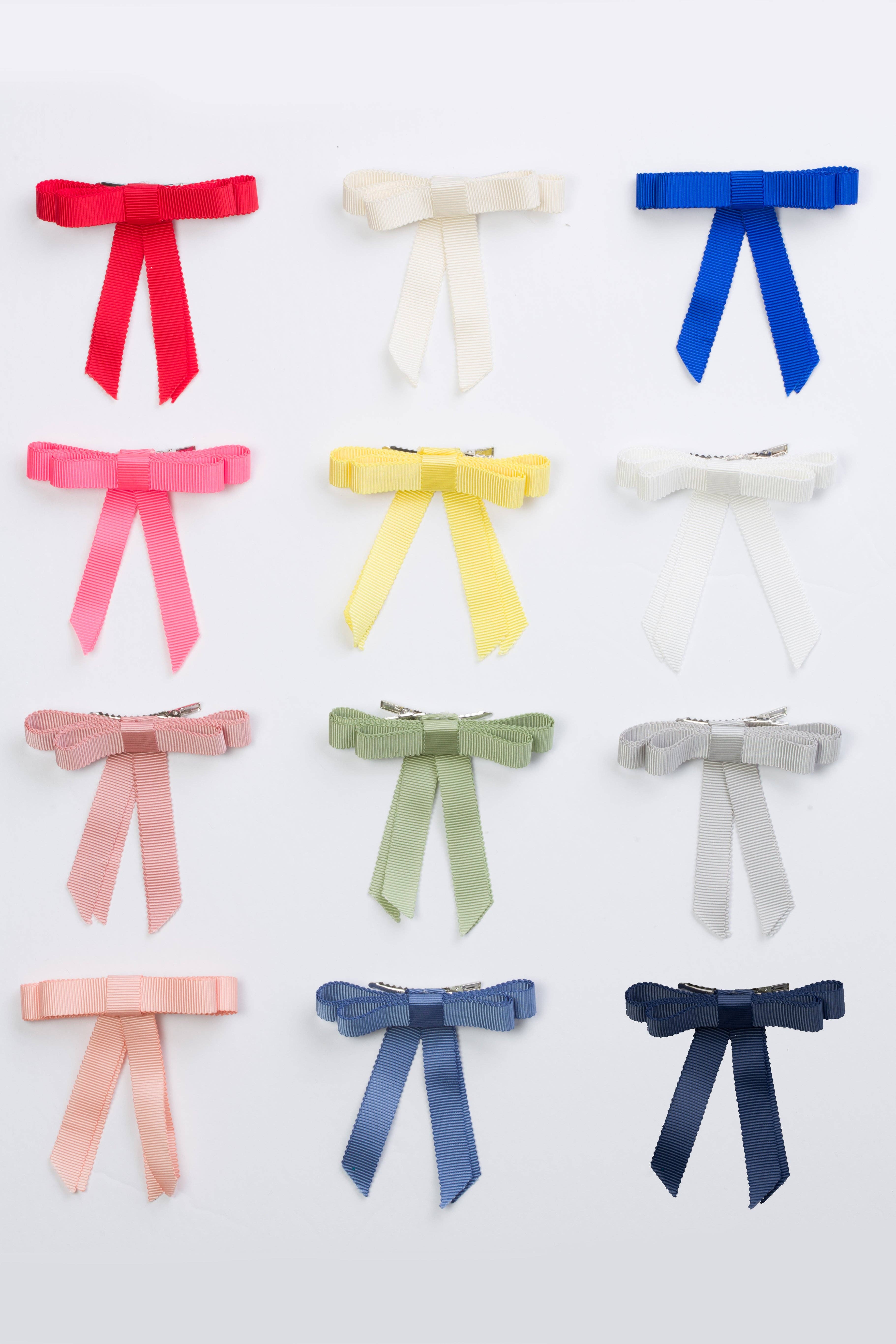 Project 6 NY Kids - Wholesale Hair Bow - Kids - Grosgrain Bow Clip Set (2) - Sweet Nectar12